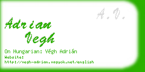 adrian vegh business card