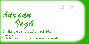 adrian vegh business card